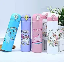 Cartoon Printed Stainless Steel Insulated Sipper Water Bottle for Girls, Boys/Flask for Kids, School (500 ml, Random Design)-thumb1