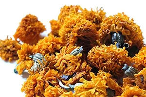 Kapebonavista? Dried Genda Gondephool Jhenduphool Sayapatri Marigold Tagetes Erecta Mixed Color 100 Seeds-thumb1