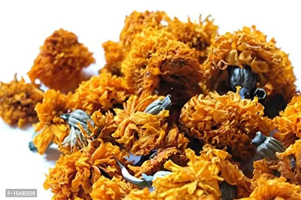 Kapebonavista? Dried Genda Gondephool Jhenduphool Sayapatri Marigold Tagetes Erecta Mixed Color 100 Seeds-thumb2