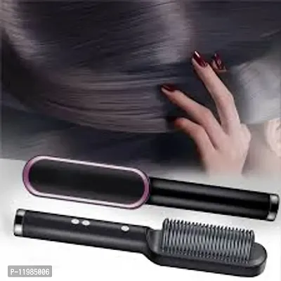 360-Degree Rotating Hair Straightener Comb for Women  Men | Hair Styler, Straightener Machine (Random Colour)-thumb0
