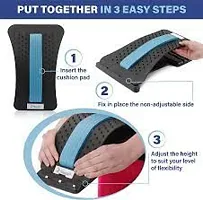 Back Stretcher Device for Bed| Chair  Car, Multi-Level Lumbar Support spine Board for Lower and Upper back Muscle pain relief (Multicolour)-thumb2