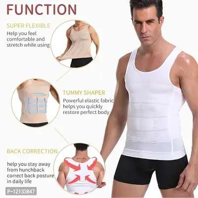 Buy Bstar Vest Slim n Lift Tummy Tucker Body Shaper for Men Size Small -  White at