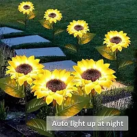 GVV INTERNATIONAL Sunflower Solar Lights LED with Flash Mode(PACK OF 2)-thumb1