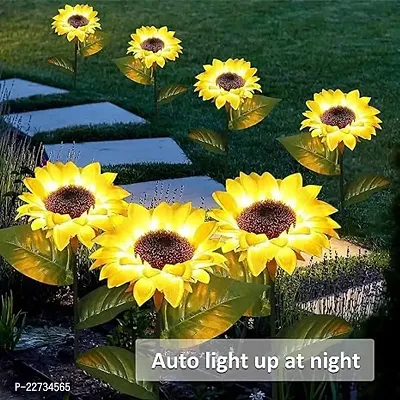 GVV INTERNATIONAL Sunflower Solar Lights LED with Flash Mode(PACK OF 2)-thumb2