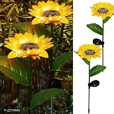 GVV INTERNATIONAL Sunflower Solar Lights LED with Flash Mode(PACK OF 2)-thumb3