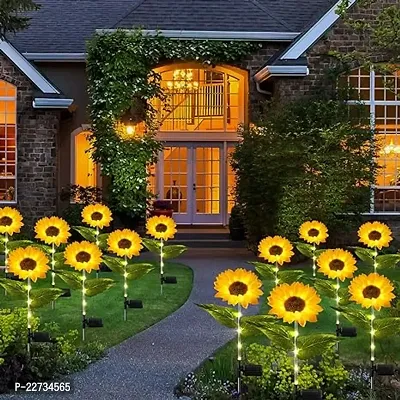 GVV INTERNATIONAL Sunflower Solar Lights LED with Flash Mode(PACK OF 2)-thumb4