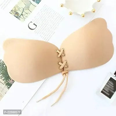 Gvv International Women's Silicone Gel Stick-On Bra Women Invisible Push up bra(skin)-thumb2