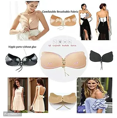 Gvv International Women's Silicone Gel Stick-On Bra Women Invisible Push up bra(skin)-thumb4