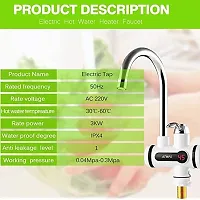 Gvv International Electric Water Heater And Tankless Fast Water Heating Tap Instant Hot Kitchen Faucet - with Digital Display-thumb1