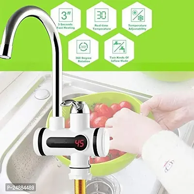 Gvv International Electric Water Heater And Tankless Fast Water Heating Tap Instant Hot Kitchen Faucet - with Digital Display-thumb4