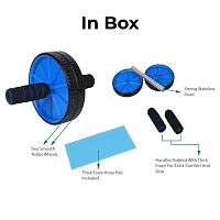 Double-wheeled Ab Abdominal Cross-fit Gym Equipment for Body Building Fitness Ab Exerciser  Workouts for Men and Women (Multicolor)-thumb1