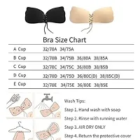 Strapless Bra Self Adhesive Backless Silicone Stick-on Push up Bra for Women|| Cup bra for women and girl  skin(pack of 1)-thumb2