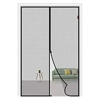 Mesh Magnetic Mosquito Screen Door Net Curtain with Magnets Reinforced Polyester Curtain Back Door with Full Frame Hook  Loop-thumb3