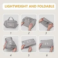 Waterproof Travel Bag Large Capacity , Lightweight Foldable Weekender Shoulder Bag with Dry  Wet Pocket, Duffel Bag for Travelling, Stylish Travel Bags for Luggage (Color, Grey)-thumb3