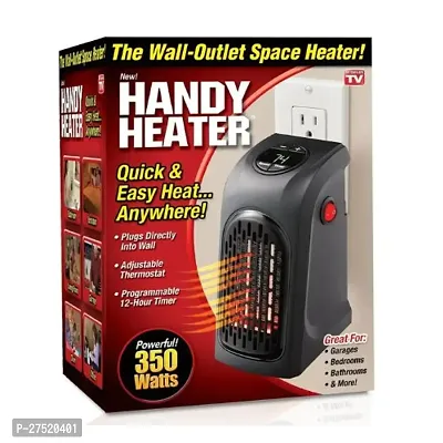 Electric Handy Room Heater with Button Controls Fan Room Heater (Black) PACK OF 1-thumb0