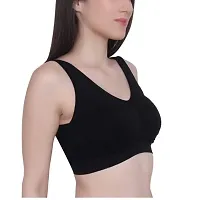 Women Lycra Non Padded Non-Wired Air Sports Bra (pack of 1)blk-thumb1