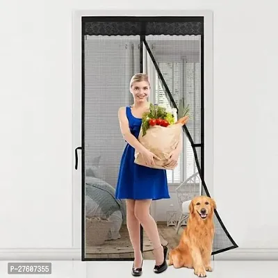 Magic Mesh Magnetic Mosquito Screen Door Net Curtain with Magnets (pack of 1) blk-thumb3