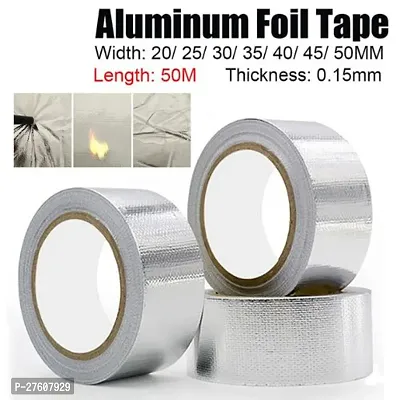 Aluminium  Foil Tape Waterproof Adhesive Tape for Surface Crack, Pipe Repair(PACK OF 1)silver-thumb4