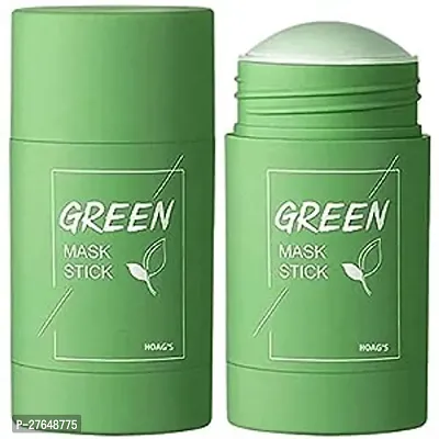 Green Tea Purifying Clay Stick Mask Oil Control Anti-Acne Solid Fine, Portable Cleansing Mask Mud Apply Mask,(pack of 1)-thumb0