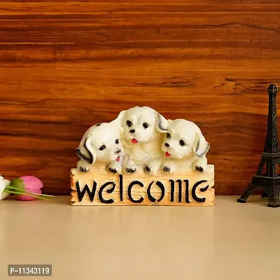 Welcome Dog Statue Showpiece - for Living Room Drawing Room- Home Decor - Birthday Gifts -Gifts