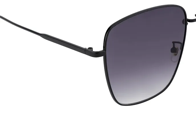 Ted Smith Grey Square UV Protection Unisex Sunglasses