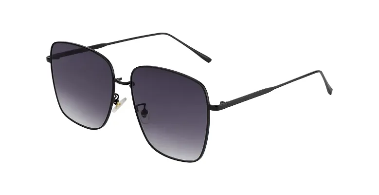 Ted Smith Grey Square UV Protection Unisex Sunglasses