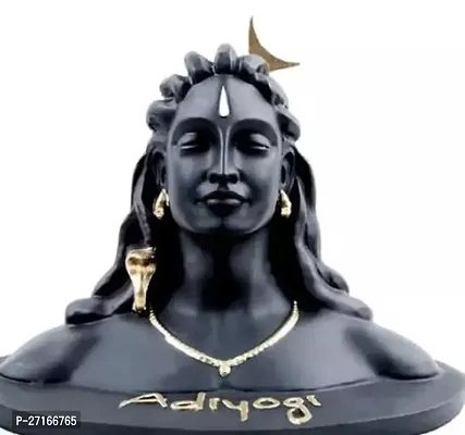 Stylish Adiyogi Shiva Shankara Resin Statue For Car Dashboard, Pooja For Home And Office Decor-thumb0