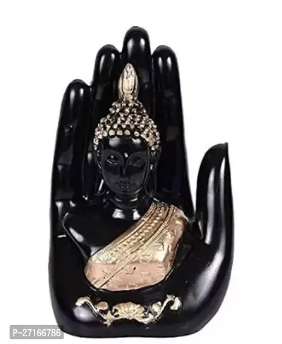 Stylish Handcrafted Polyresin Showpiece Hand Palm Buddha Statue For Home Deacute;cor-thumb0