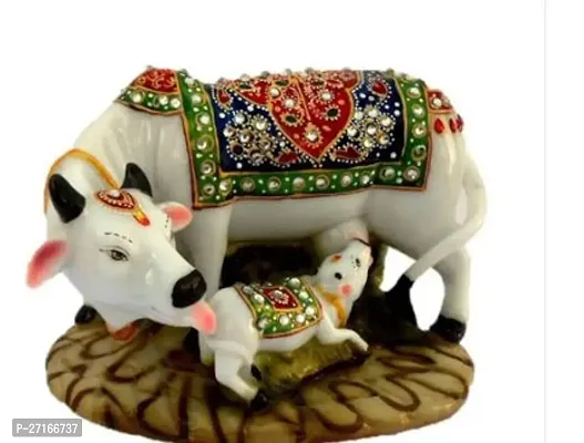 Stylishs Decorations Gift Highly Good Shine Finish Murti Home Decor Vastu Puja I Gau Mata Animal Puja I Good Luck Idols-thumb0