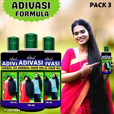 Phillauri Adivasi Natural Made Powerful Effective Jadibutiya Hair Oil-100Ml-Pack Of 3