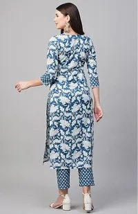 Stylish Cotton Blend Printed Kurta Bottom Set for Women-thumb2