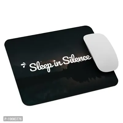 Pixeltint Sleep in Silence Printed Anti-Skid Mouse Pad for Laptops and Computers-thumb0