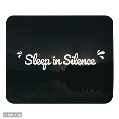 Pixeltint Sleep in Silence Printed Anti-Skid Mouse Pad for Laptops and Computers-thumb3