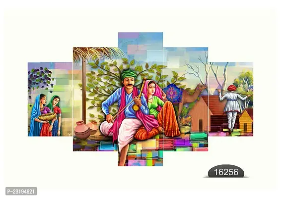 Beautiful Unframed Wall Painting For Wall Decor Set Of 5, 75 X 43 CM-thumb0