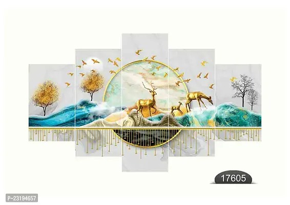 Beautiful Unframed Wall Painting For Wall Decor Set Of 5, 75 X 43 CM