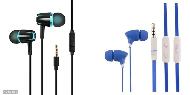 Stylish In-ear Wired - 3.5 MM Single Pin Headphones Pack Of 2