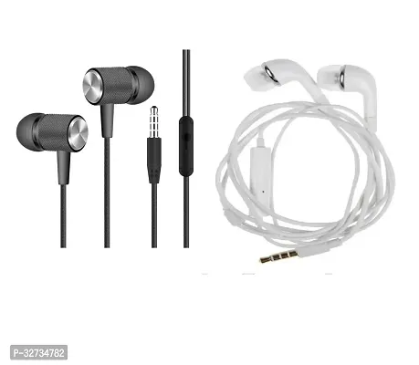 Stylish In-ear Wired - 3.5 MM Single Pin Headphones Pack Of 2-thumb0