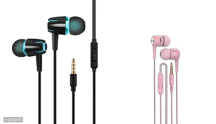 Stylish In-ear Wired - 3.5 MM Single Pin Headphones Pack Of 2