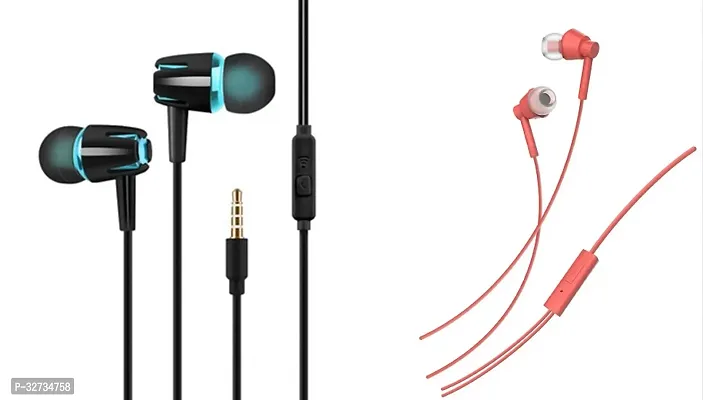 Stylish In-ear Wired - 3.5 MM Single Pin Headphones Pack Of 2