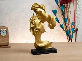 The Kissing Lover Statues,Couple Art Resin Sculpture,Romantic Ornament Figurine Home Decor Gifts for Office Living Room Decoration-thumb3