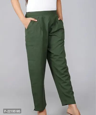 RAKSHITAFASHIONS Womens/Girls Regular Fit Casual Cotton Trouser Pants-thumb4