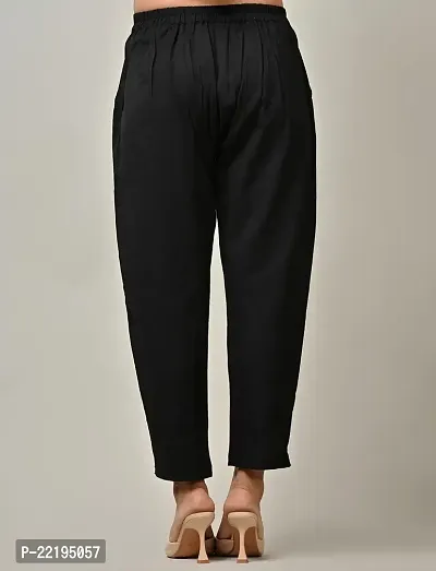 RAKSHITAFASHIONS Womens/Girls Regular Fit Casual Cotton Trouser Pants-thumb2