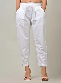 Rakshita Fashions Womens/Girls Regular Fit Casual Cotton Solid Trouser Pants(Pack of 2) (XX-Large, Black-White)-thumb4