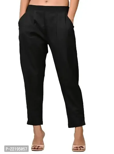 RAKSHITAFASHIONS Womens/Girls Regular Fit Casual Cotton Trouser Pants