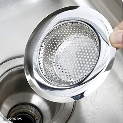 Stainless Steel Kitchen Sink Strainer Plug, Filter Stopper Mesh Long Hair Food Blockages Cleaning Tool for Bathroom Kitchen Sink, 11.5 cm-thumb0