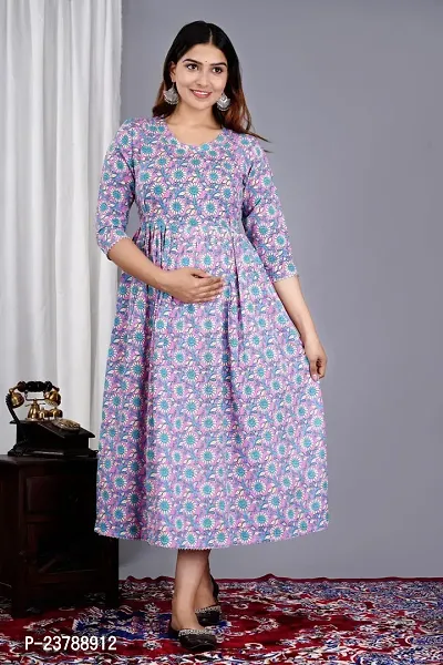 Elegant Pink Viscose Rayon Printed Kurta For Women-thumb0