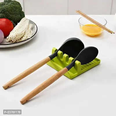 Spoon Rest Utensil Rest with Drip Pad for Multiple Utensils-thumb0