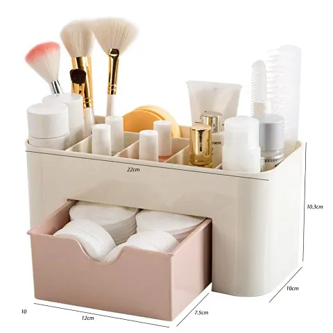 AKSHAR ENTERPRISE Plastic Cosmetic Storage Box Organizers (Colour May Vary)