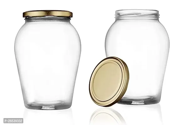 Useful Rust Proof Air Tight Glass Jars- 1000 ml, Set of 2-thumb0