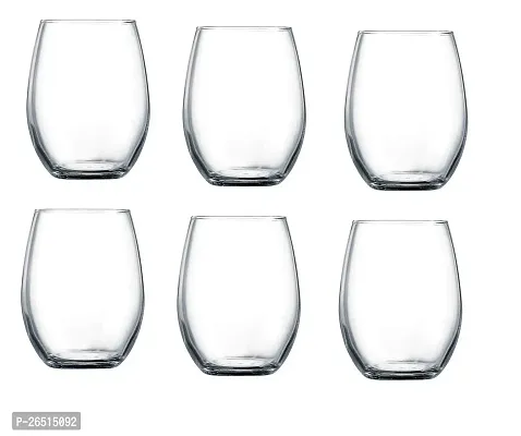 Crystal Clear Drinking Glasses For- Juice, Water Set Of 6 Pcs-300Ml